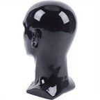 Cabeza de maniquí de PVC, maniquí de cabeza, maniquí de cabeza, exhibición de cabeza para pelucas, cascos, sombreros y joyas, negro, ventana de tienda, cabeza masculina, maniquí de cabeza, modelo masculino, cabeza de PVC de 50 cm, maniquí de cabeza para p