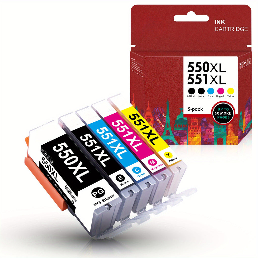 Cartucho de tinta | 550XL 551XL Cartuchos de tinta compatibles para Canon PGI-550 CLI-551 XL con Canon PIXMA IP7250 IP8750 MX925 MG5650 IX6850