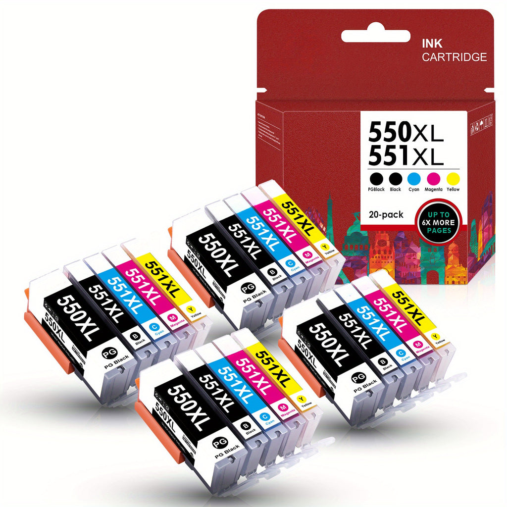 Cartucho de tinta | 550XL 551XL Cartuchos de tinta compatibles para Canon PGI-550 CLI-551 XL con Canon PIXMA IP7250 IP8750 MX925 MG5650 IX6850