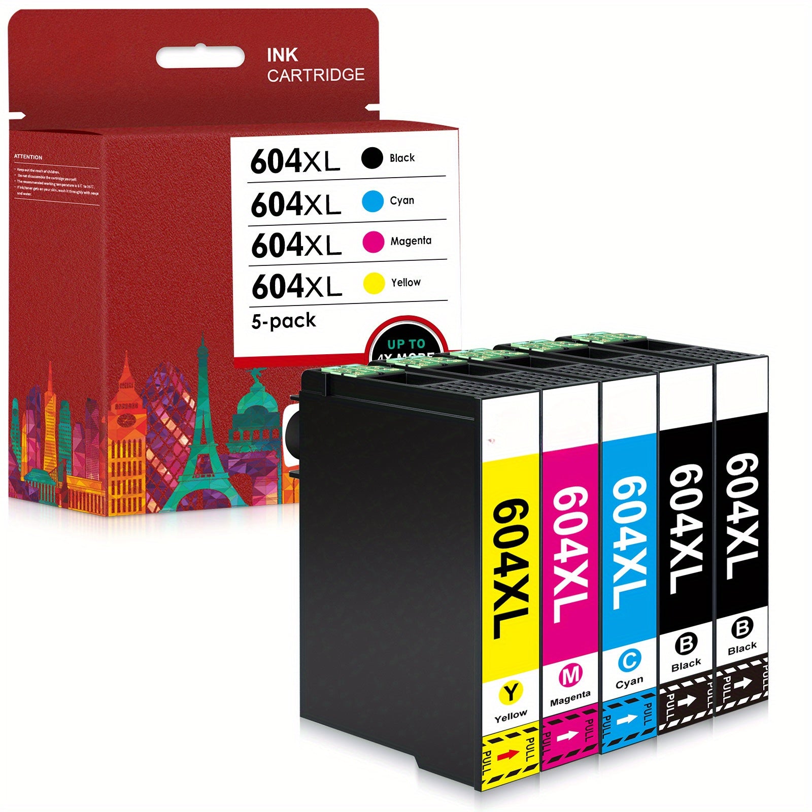 Cartuchos Epson 604XL compatibles, multipack de 4 a 10 unidades