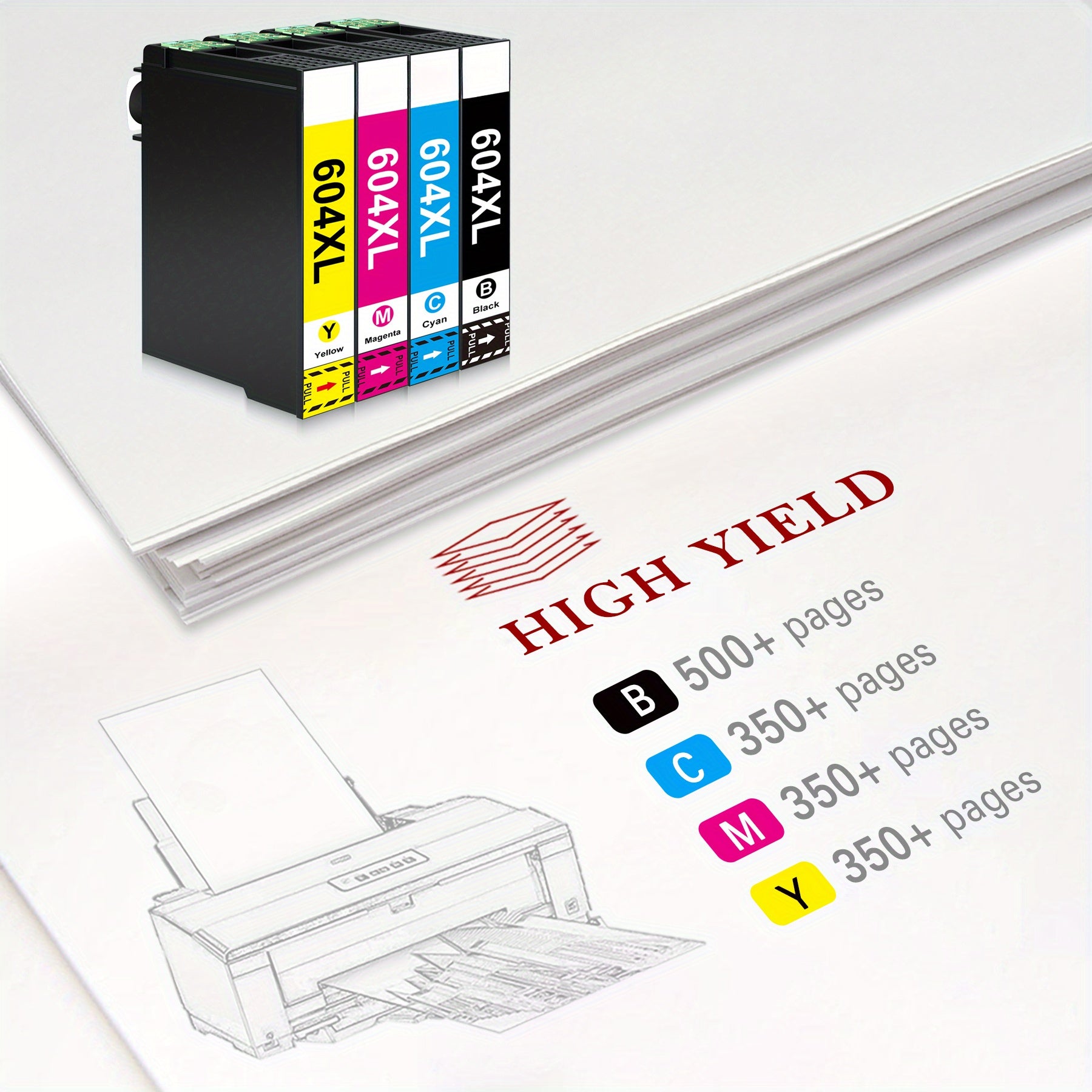 Cartuchos Epson 604XL compatibles, paquete de 10 para XP y Workforce