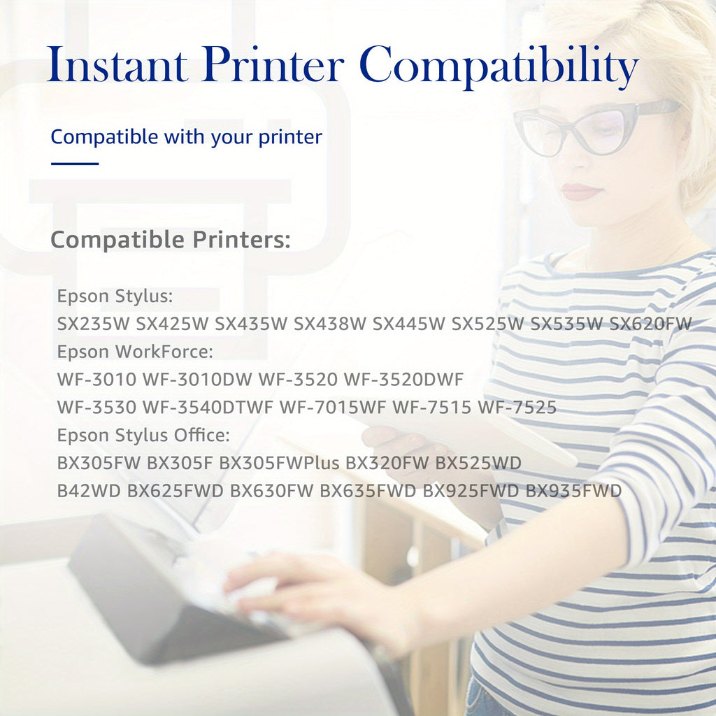 Cartuchos de tinta | Pack de cartuchos compatibles T1295 para impresora Epson WF 3520, para Epson T1291 T1292 T1293 T1294 para Stylus SX435W