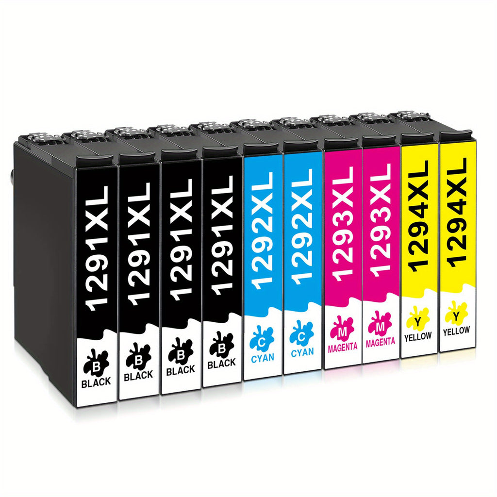 Cartuchos de tinta | Pack de cartuchos compatibles T1295 para impresora Epson WF 3520, para Epson T1291 T1292 T1293 T1294 para Stylus SX435W