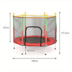 Trampolín de 152.4 cm con cubierta de red de seguridad y salto libre de espacio sin adicionales para uso en interiores y exteriores Rojo