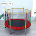 Mini trampolín de 152.4 cm con cubierta de red de seguridad y accesorios, Space Hopper gratuito, para uso en interiores y exteriores, rojo