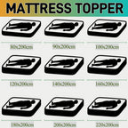 Topper de colchón de calidad hotelera, patrón acolchado único, suave y cómodo, apto para todas las estaciones, relleno de fibra rica de 800 GSM, lavable a máquina, práctico para guardar.