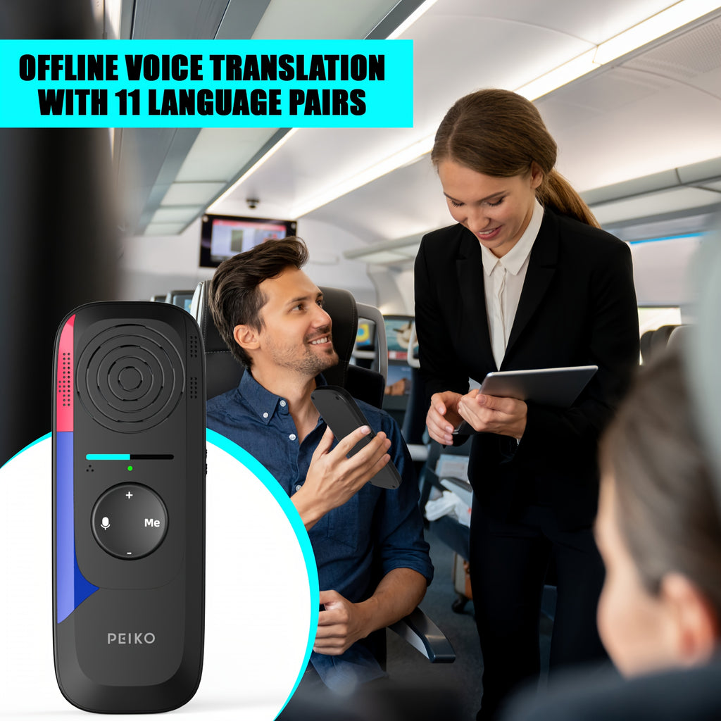 Traductores electrónicos | Dispositivo traductor de idiomas portátil bidireccional instantáneo | Más de 75 idiomas soportados | Traducción de voz