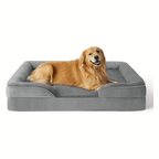 Cama Ortopédica para Perros con Espuma Viscoelástica | Soporte de Alta Densidad 65D | Acolchado de 10 cm de Grosor | Funda Removible Lavable a Máquina | Especial para Perros Medianos, Grandes y Senior