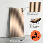 Paquete de 2/4 Paneles Acústicos Autoadhesivos, Tamaño 60*120 Cm, Fieltro Absorbente de Sonido, Diseñados Específicamente para Aislamiento Acústico y Reducción de Eco. Paneles de Pared Decorativos con Diseño de Grano de Madera, Adecuados para Decorar las