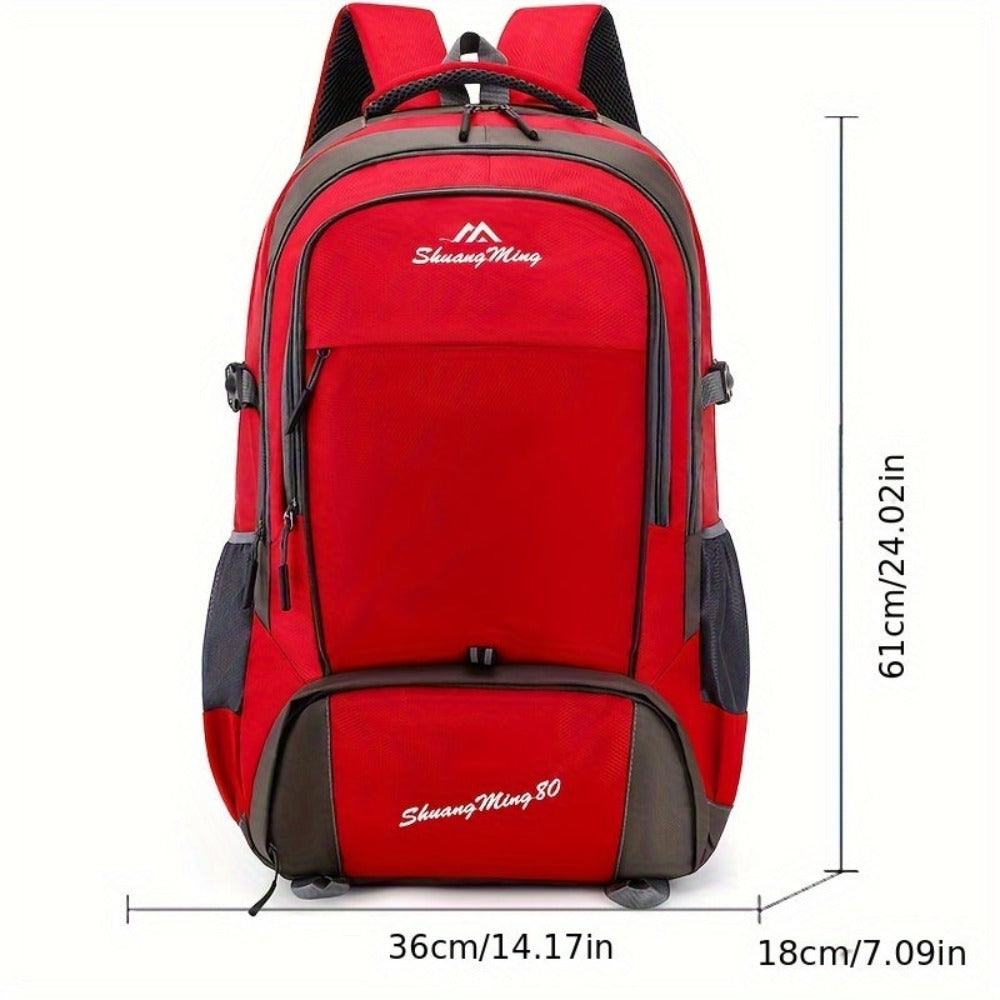 1pc Mochila de Viaje Multifuncional para Exteriores de Gran Capacidad de 80L para Hombres y Mujeres, Camping, Senderismo, Bolso de Hombro Doble