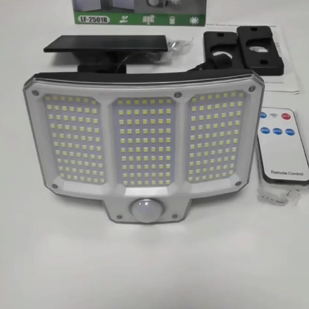 Luz solar exterior con sensor 2 piezas | Jardín patio garaje y seguridad