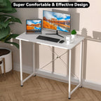 Mesa Escritorio Plegable, Mesa de Oficina Plegable, para Ordenador, Pequeño Mesa Ordenador Plegable Escritorios portátiles para Estudio, Casa Oficina 80x40x75cm