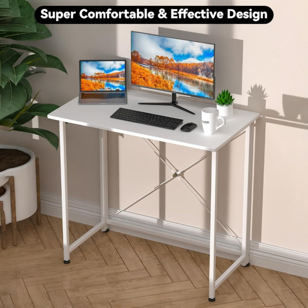 Mesa Escritorio Plegable, Mesa de Oficina Plegable, para Ordenador, Pequeño Mesa Ordenador Plegable Escritorios portátiles para Estudio, Casa Oficina 80x40x75cm