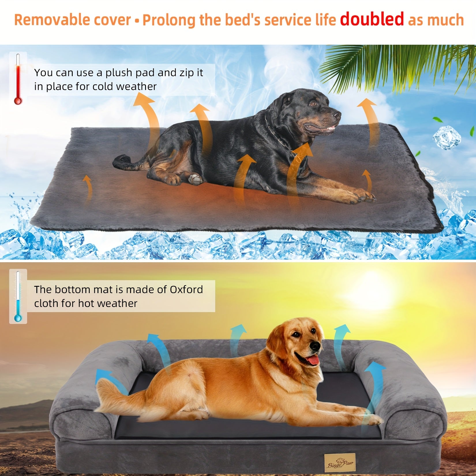 Cama ortopédica de espuma para perro | Descanso, hogar y mascotas