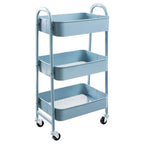 Estantera Metlica Modular de Almacenaje: Organizacin Verstil para Espacios Amplios y Compactos - Acero Galvanizado + 4 Baldas MDF, 70 x 39 x 29cm - 100Kg por Balda Estanteria cesta cesto de Fruta o Multiuso de 3 pisos ( fruta-001)