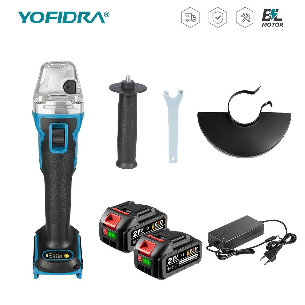 Amoladora angular sin escobillas y pulidora de 125 mm M14, amoladora angular eléctrica inalámbrica, herramientas eléctricas para esmerilar y