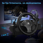 Volante de juego de carreras NBCP con pedales, volante de 270° con retroalimentación de fuerza, para PC, PS4/PS3, Android, simulador de carreras Real Racing