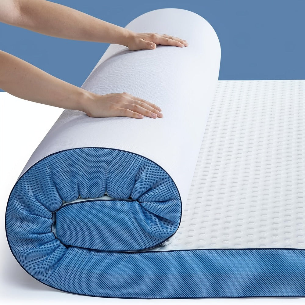 Protector de colchón blanco transpirable con funda, protector de colchón de 6 cm, diseño desmontable, fácil de limpiar y guardar, adecuado para hoteles y dormitorios, disponible en varios tamaños