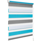 1 unidad, persiana de doble rodillo, cortina de doble capa sin perforaciones, bloqueo de luz, a prueba de sol y aislante térmico, luz ajustable, adecuada para dormitorio, sala de estar, cocina, baño, oficina, estudio, balcón, decoración del hogar