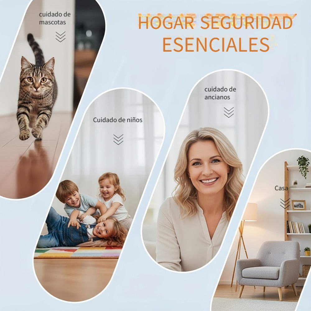 Cámara con reloj digital 1080P FHD, cámara de seguridad con tarjeta SD de 32 GB, punto de acceso AP y WiFi6, visualización remota en tiempo real, almacenamiento local, detección de movimiento, para uso en interiores en hogar, oficina y tienda inteligentes