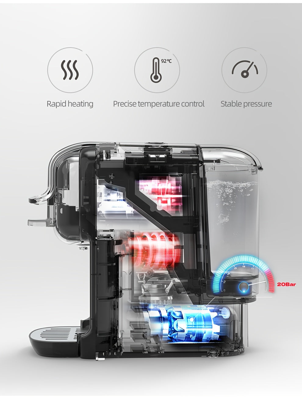 Cafeteras de cápsulas | Cafetera HiBREW 5 en 1 para cápsulas múltiples, café caliente/frío, DG Cappuccino Nes, para cápsulas pequeñas ESE Pod y