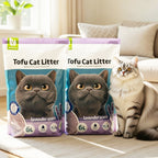 2X Arena Aglomerante para Gatos Arena de Tofu para Gatos sin Polvo Fácil de Aglomerar Controla los Olores se Lanza en el Inodoro