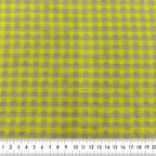 Tela Seersucker, 60% Algodón, 40% Poliéster Reciclado GRS, Camisería, Prendas Moda, Cuadros Vichy, Amarillo Flúor