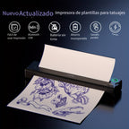 Impresora inalámbrica P90 de plantillas para tatuajes, máquina de tatuaje térmica con papel de plantillas, kit de impresora de tatuajes portátil compatible con teléfono, tableta y PC