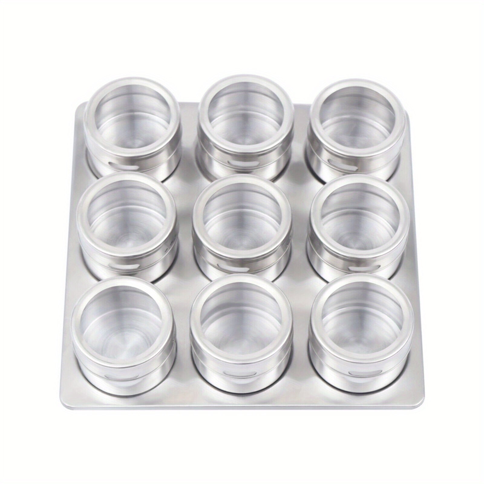 9 piezas de caja de almacenamiento magnética para escritorio de salón, recipiente de acero inoxidable para accesorios de uñas, caja de almacenamiento montada en la pared