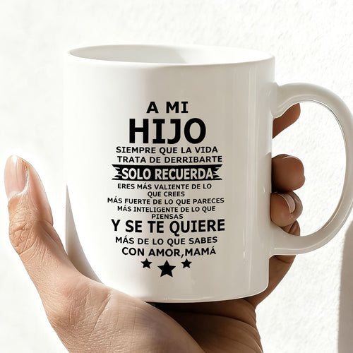 1 taza de cerámica de 11 oz de alta calidad con un diseño único que presenta mensajes inspiradores para madres. Perfecta para cualquier temporada, apta para lavavajillas, ideal para todo tipo de bebidas y es una excelente opción de regalo