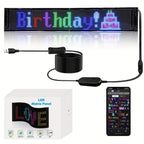 Ojo del Diablo LED Flexible para Automóvil, Pantalla de Luz Programable con Logo Publicitario, Texto y Grafiti, Aplicación Inteligente, Bluetooth USB