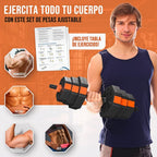 Juego de Mancuernas Ajustables 2 en 1. 10kg a 50kg - Kit de Pesas con Barra Recta Ajustable y Antideslizante - Pesas y Mancuernas Discos Recubiertos