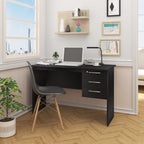 1pc Escritorio de Oficina 120x60cm, Mesa para Computadora con 3 Cajones, Banco de Trabajo Ergonómico, Adecuado para Oficinas, Dormitorios y Estudios