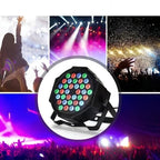 Foco de 1 Escenario, Luz Par Estilo USB, 36 Bolas de Luz, Luz Par LED RGB para Fiestas, Luz de Escenario LED, Luz Par Activada por Sonido que Cambia de Color, Luz Par para DJ, Eventos, Bodas, Fiestas de Baile, Actuaciones de Boda
