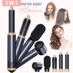 Kit de secador de pelo UKLISS 5 en 1, 1000W, con difusor, rizador automático, alisado y peinado, secador de pelo para baño, cepillo térmico de aire desmontable, rizador de aire, envolvente para rizar, herramienta de alisado de cabello, regalo de San Valen