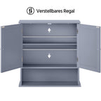 Costoffs Armario con Espejo para Baño con Puerta de Espejo, Armario Colgante para Baño con Espejo de Pared con 3 Estantes 56 Cm X 13 Cm X 58 Cm