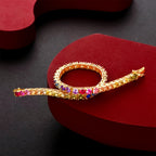 Pulsera de mujer lujosa y elegante de plata de ley 925 con piedras de morganita de colores. Un regalo perfecto para uso diario, Día de San Valentín, aniversario, cumpleaños y Navidad, presentada en una hermosa caja de regalo.