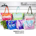 MEJORADA Bolso de Playa o piscina Grande - Diseño Verano, Ligera y Espaciosa (55x35x20 cm), TOTE BAG, Disponible en 6 Colores, Ideal para Viajes y Vacaciones