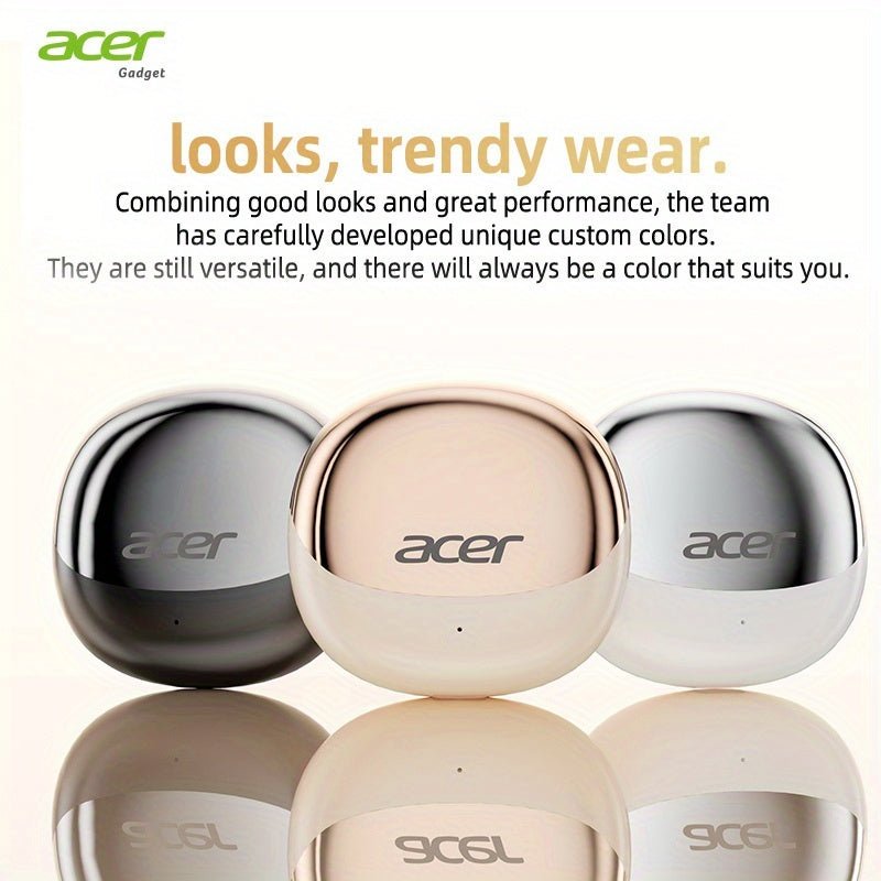 Auriculares Bluetooth | [Acer OHR546] Auriculares inalámbricos TWS: con cancelación de ruido para llamadas, deportes y correr, diseño