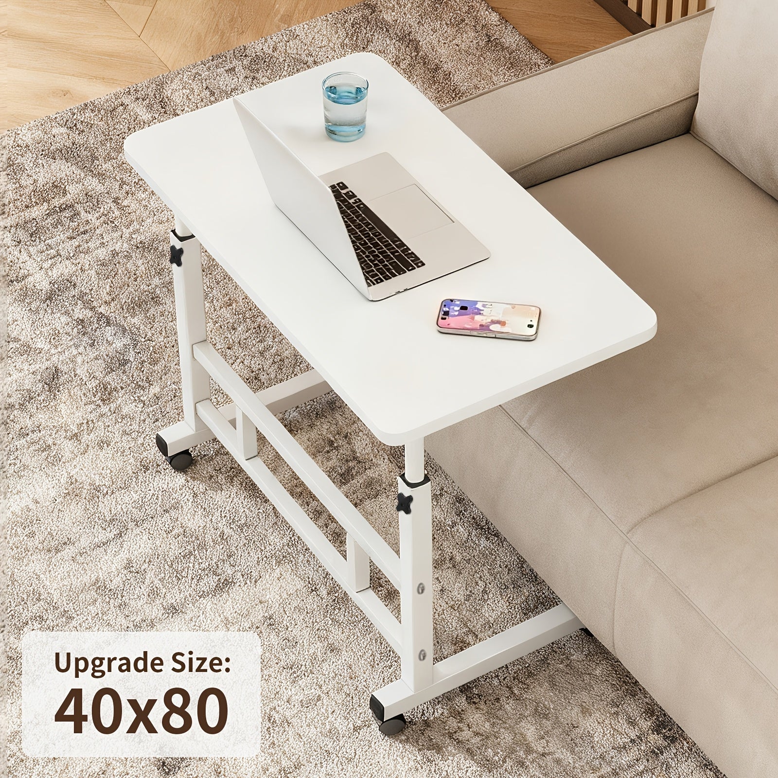 Escritorio | Escritorio ergonómico de altura ajustable de 59.94cm - 88.9cm y ángulo de 0° - 90°, escritorio para ordenador que ahorra espacio
