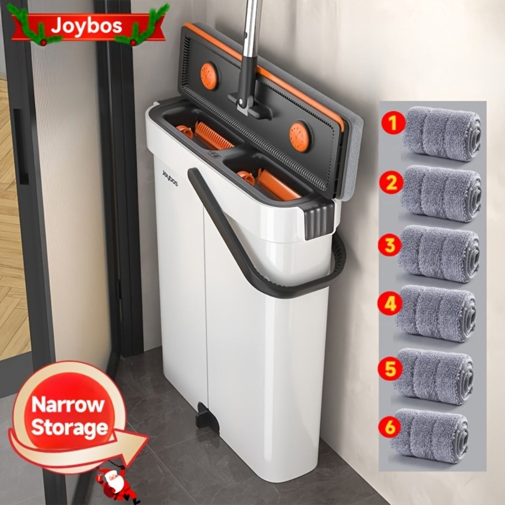 1 Juego, Set de Fregona y Cubo con 6 Paños, Herramienta de Limpieza para el Hogar, Adecuado para Sala de Estar, Dormitorio, Cocina, Baño, Inodoro, Set de Limpieza de Fregona y Cubo Comercial, ¡Aprovecha para la Limpieza de Navidad! ¡Regalos de Navidad, Re