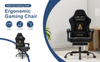 Silla de oficina | Silla de gaming Andyou con reposapiés, silla ergonómica de ordenador para juegos, silla de tarea giratoria y ajustable con