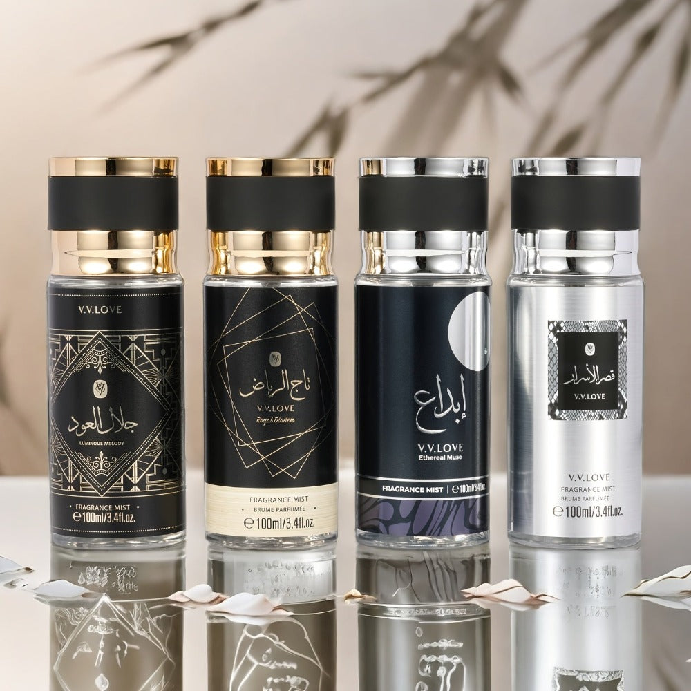 [Set de Perfume en Spray para Hombres] 100ml 4 botellas, aroma picante y amaderado oriental con notas frutales cítricas e intensa, ideal para uso diario o citas románticas, ¡perfecto como regalo festivo!