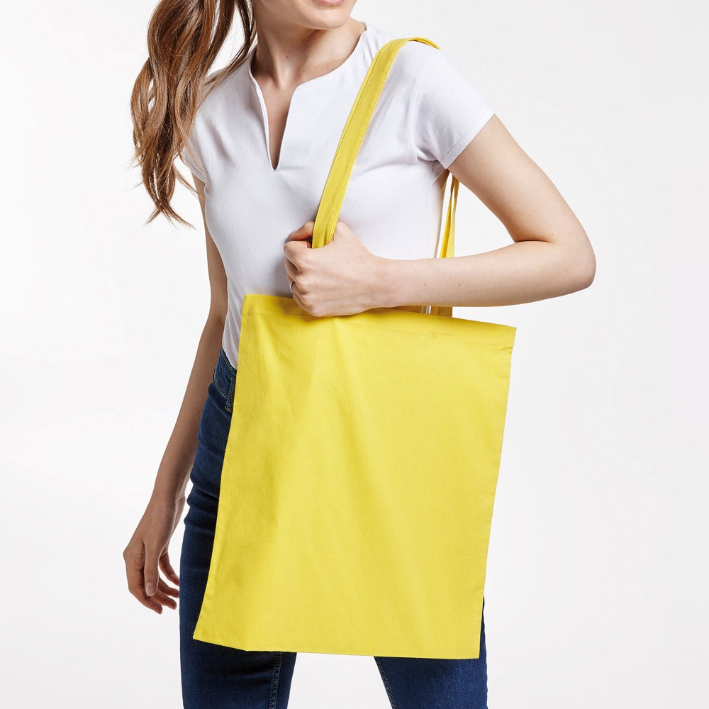Pack 30 Bolsas de Tela de Algodón (Envío en 48 Horas) - Varios Colores- Tote Bag de Asa Larga, Reutilizable - Perfecta para Regalar, Pintar, Decorar, Manualidades, Talleres de Pintura, Ideal para Eventos y Regalos de empresa, Ir a la compra, Tiendas, Unis