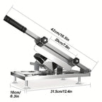 Cortadora de Carne Manual en Acero Inoxidable, Grosor Ajustable, Filo Nítido y Duradera, Fácil de Limpiar, Cortador Multiusos para Reses Bovinas, Ovejas, Verduras e Ingredientes del Hot Pot, Ideal Para Uso Doméstico o Comercial