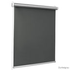 Persiana Térmica Enrollable • Grafito • 32 Tamaños • BOJANEK TERMO • Soportes Ajustables • Instalación en Ventana Sin Taladro • Mecanismo de Cadena • Protección Solar y Térmica • Ideal para Sala, Dormitorio, Cocina, Oficina • Persiana Térmica Blanca Día y