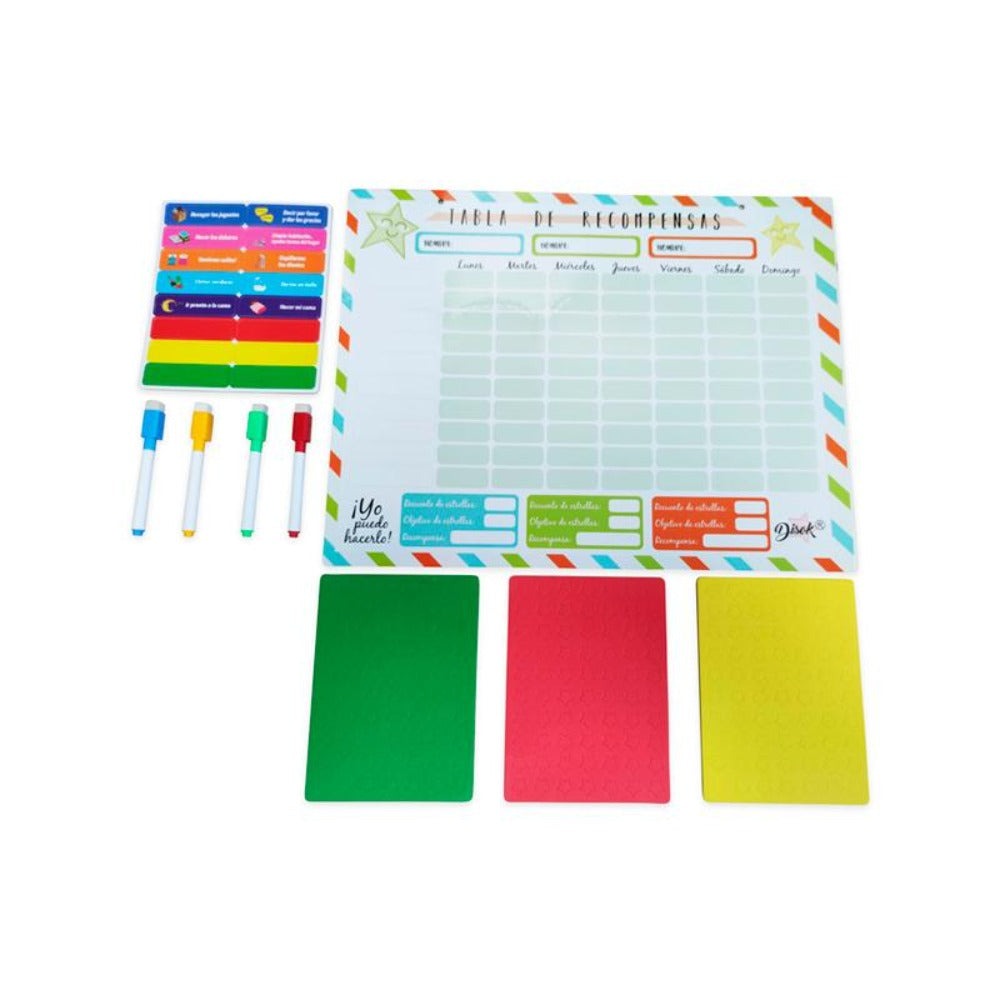 Tabla de Recompensas Infantil Magnética Estrellas - Regalos Niños pequeños 3 4 5 6 7 años