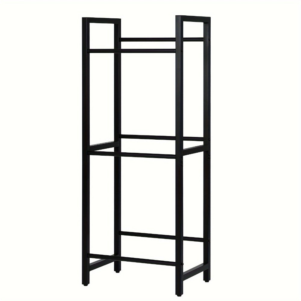 1 pza. Estante para cajones de bebidas de 3 niveles, diseñado para contener 3 cajones de bebidas, proporciona un soporte estable y ahorra espacio, hecho de metal, diseño de ángulo de inclinación con pies, acabado resistente al óxido, acabado negro.