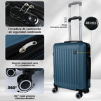 Maleta De Cabina Exclusiva Para Vuelos Europeos, Ideal Para Vacaciones De Verano Y Viajes A La Playa. Dimensiones Precisas De 55×40×20 Cm, Diseño Rígido Resistente Con 4 Ruedas Giratorias 360°, Tirador Telescópico Suave Y Cerradura De Seguridad. Ligera Y