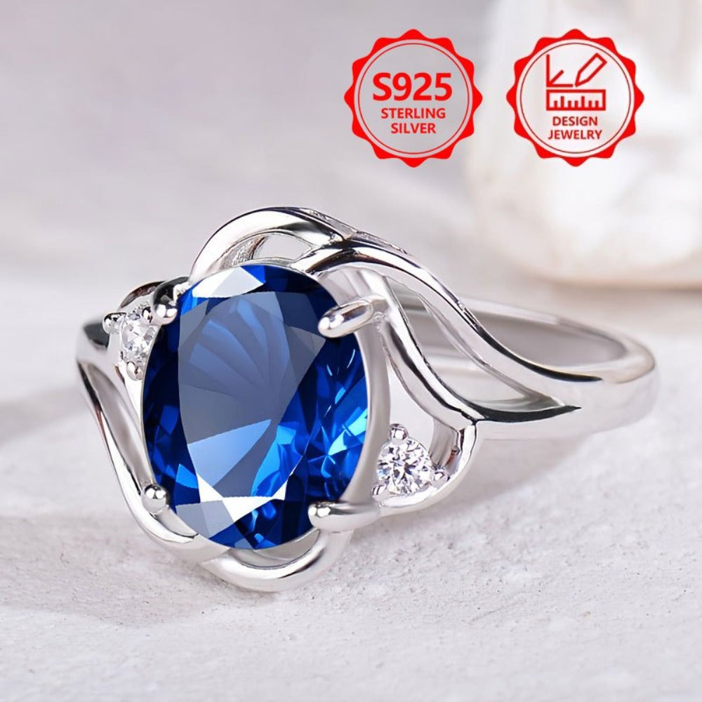 Anillo de moda para mujer, exquisito, de plata de ley 925, elegante y moderno, un anillo de joyería de alta gama para mujer con gran apariencia, adecuado para viajes de vacaciones, uso diario y es el regalo conmemorativo perfecto para amigos.